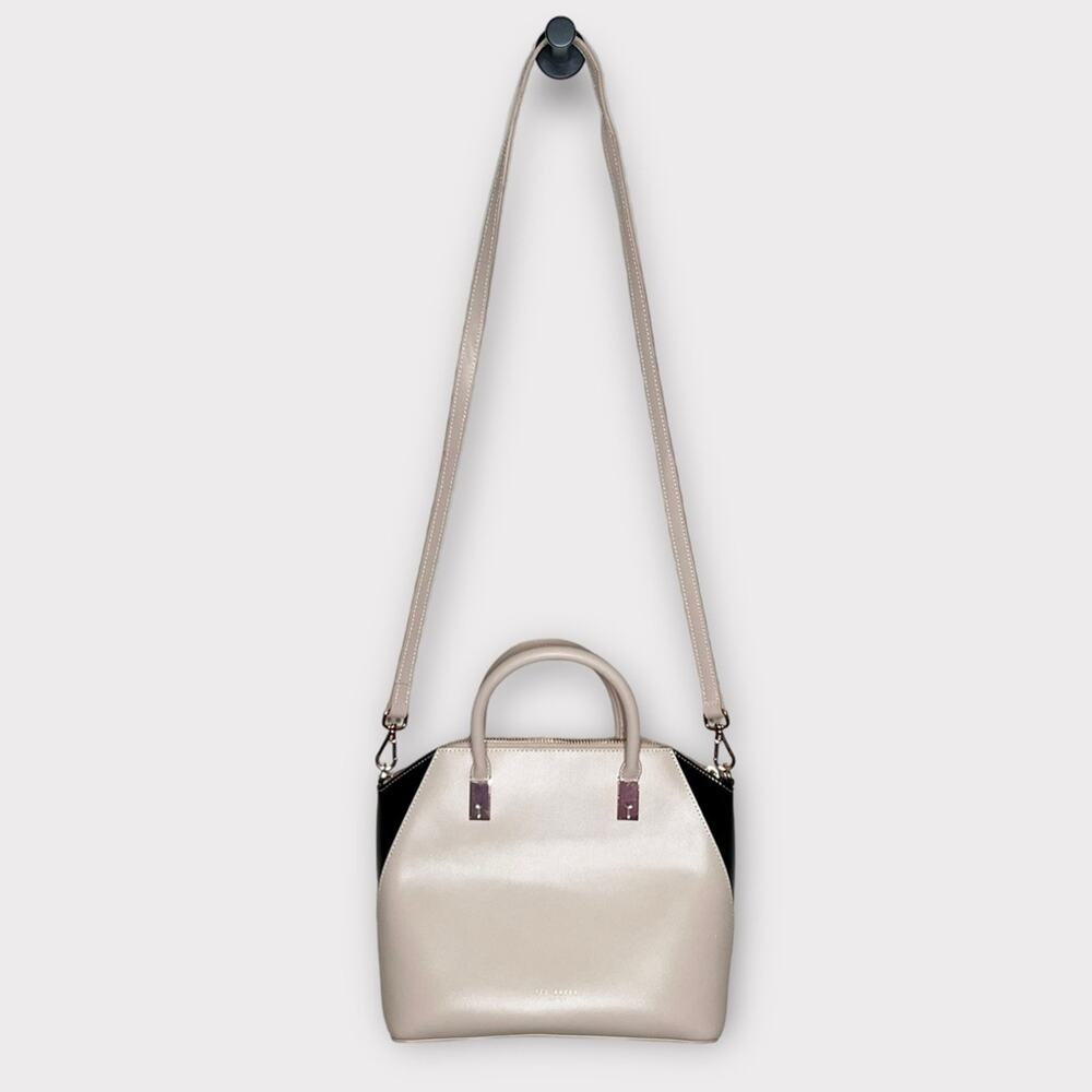 TED BAKER Women's Ashlee Small Leather Tote Bag Camel - Blush Pink/Black Patent - Picture 4 of 9